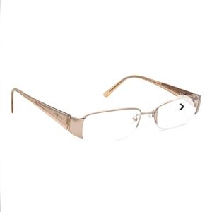 Versace Logo Golden Half Rim Perscription Reading Glasses Frames